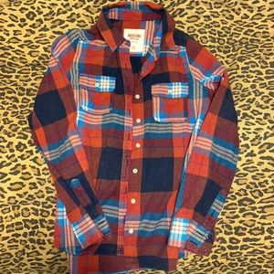 Red and blue flannel shirt